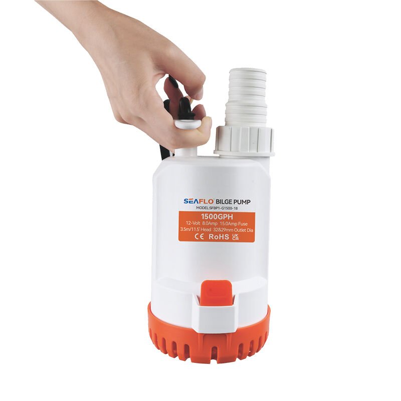 12 volt ve 24 volt Seaflo Üstten Çıkış sintine Pompası