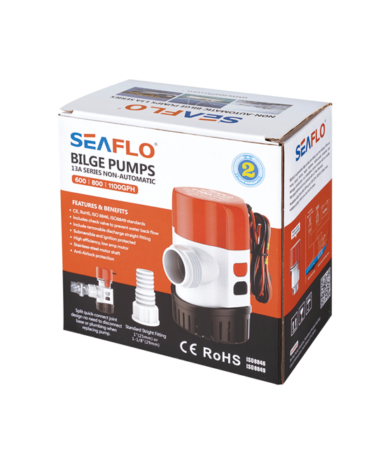 Seaflo Otomatik Sintine pompası 12 ve 24 volt seçenekleri 1100 gph