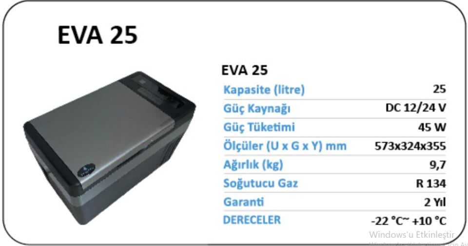EVACOOL 25 Lt Üstten kapaklı Buzdolabı