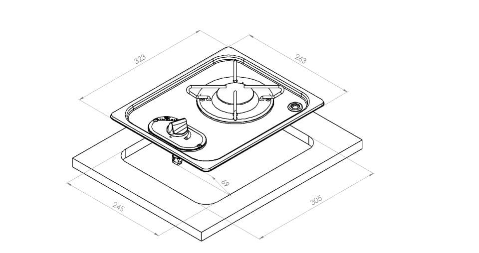 NAVY LOAD  Tekli Gömme ocak