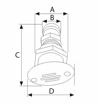 NUOVA RADE Hava Firarı  19 mm Düz Giriş