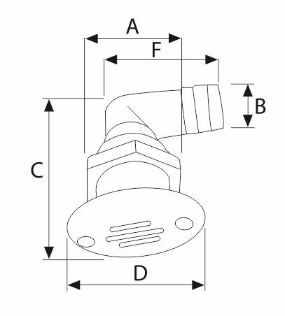 NUOVA RADE Hava Firarı  19 mm 90 derece Dirsekli